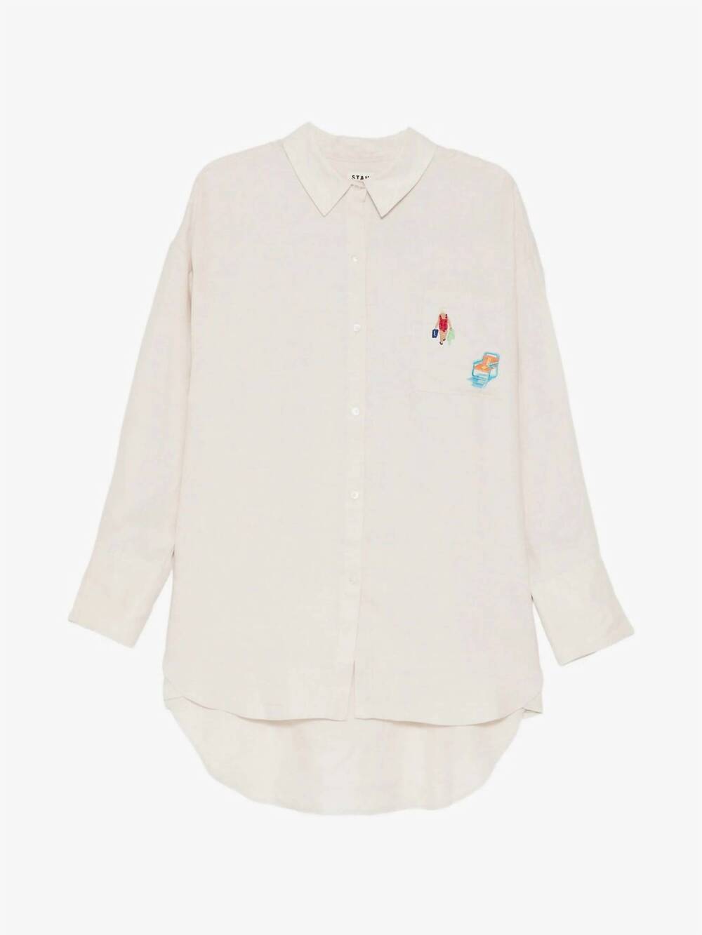 NEW STAUD women's sandbar linen top in natural